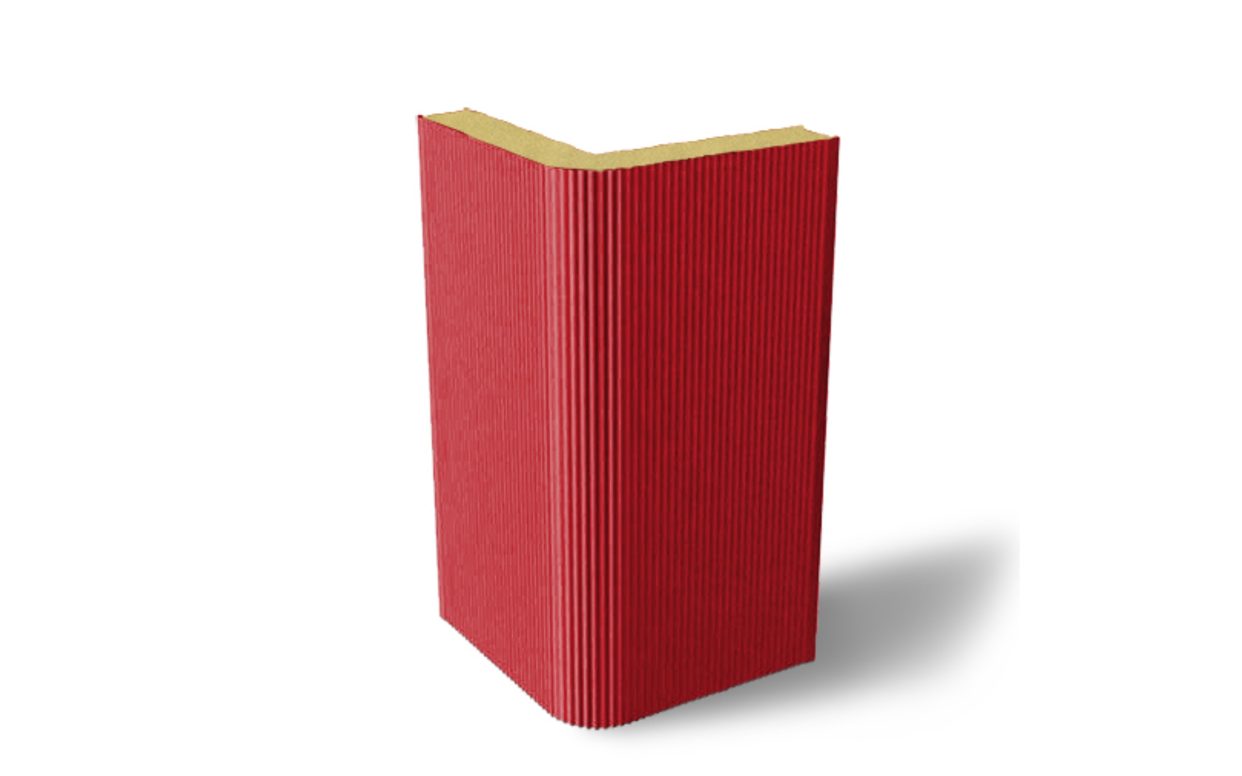 Вертикальная угловая сэндвич панель с полимерным покрытием